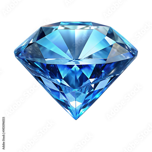 Sparkling light round brilliant cut diamond with shadow and glowing lens flares isolated on white background png