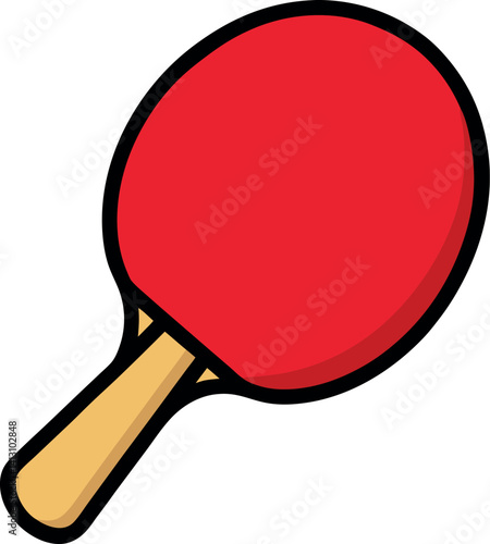 ping pong racket and ball