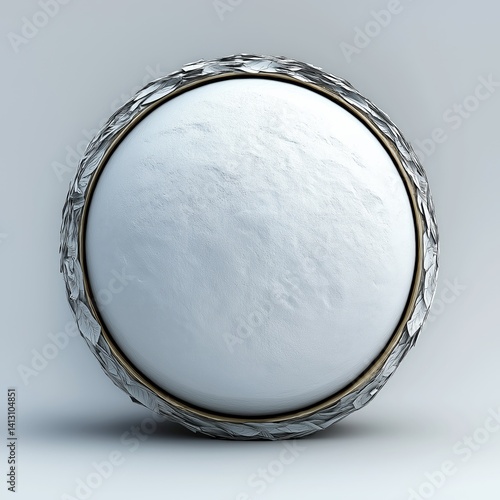 Luxurious Ornate Silver Round Mirror - Elegant and Reflective Interior Decor Accessory