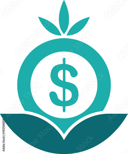 dollar sign with leaves