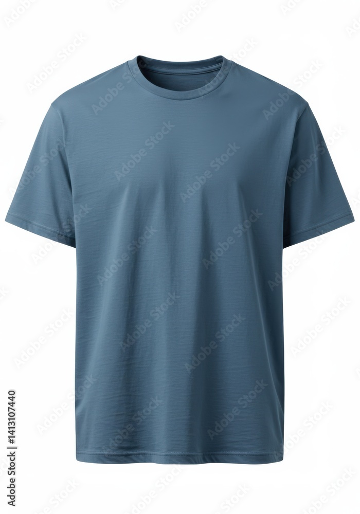 blue t-shirt isolated on white background, showcasing casual fashion for men. essential wardrobe piece highlighting simple style. perfect for retail or e-commerce catalog display needs. blue t-shirt isolated on white background, showcasing casual fashion for men. essential wardrobe piece highlighting simple style. perfect for retail or e-commerce catalog display needs.
