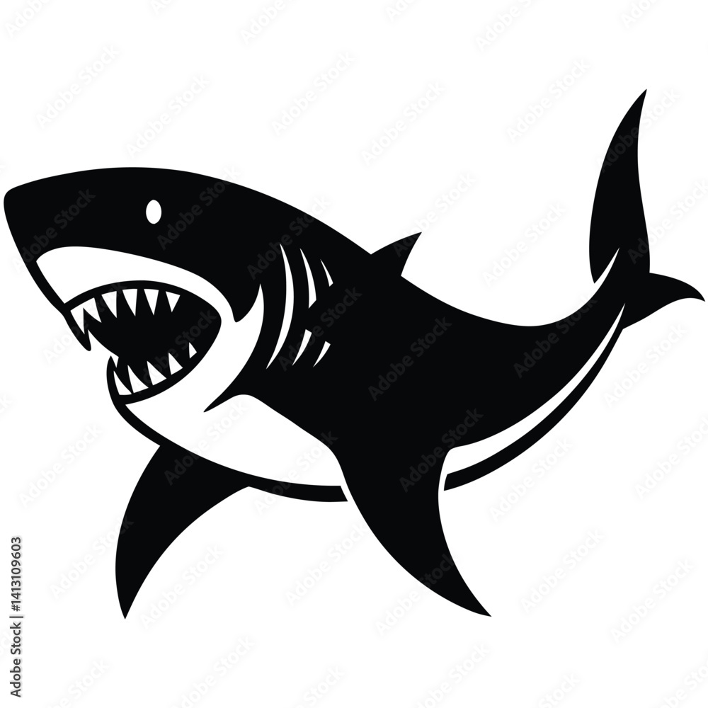 Fototapeta premium shark silhouettes vector