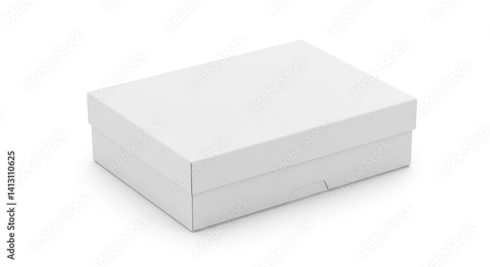 Simple white gift box perfect for packaging clean design minimalist style blank surface versatile Simple white gift box perfect for packaging clean design minimalist style blank surface versatile