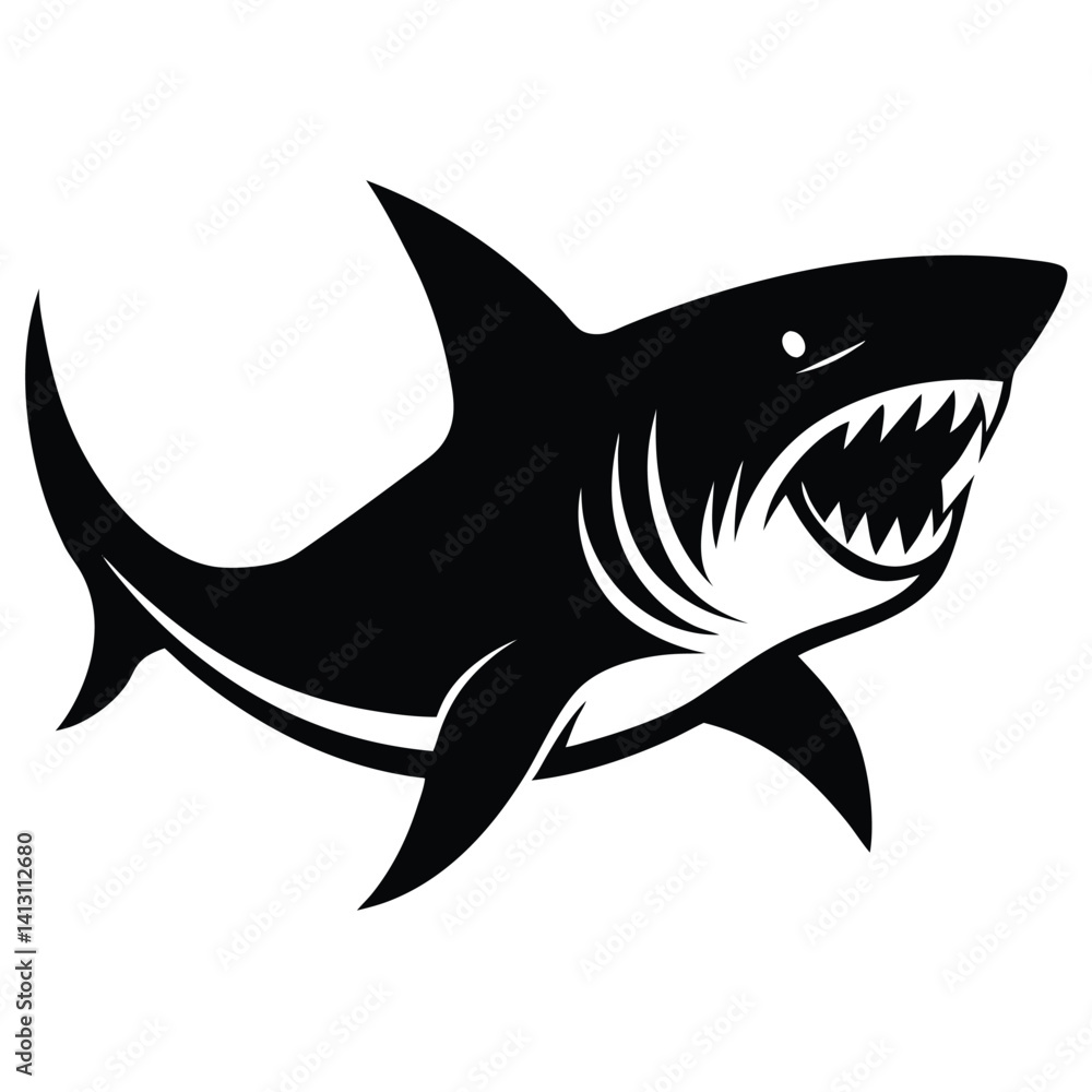 Fototapeta premium shark silhouettes vector