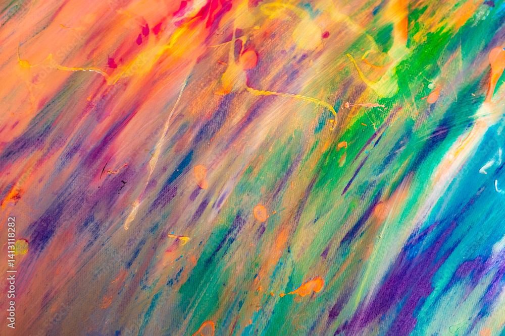 colored paints on the background. different brush strokes with paints. abstract drips and strokes of paints. colored paints on the background. different brush strokes with paints. abstract drips and strokes of paints.
