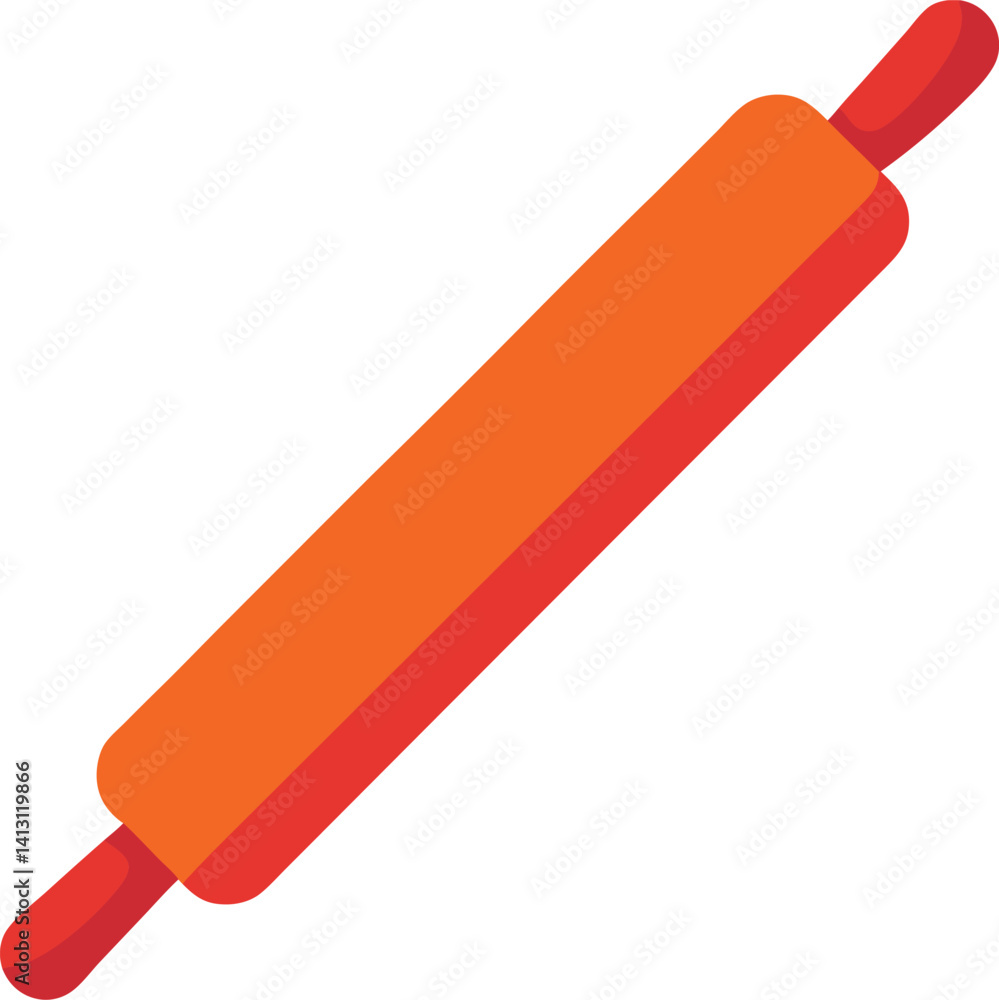 red paint roller