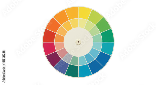 Isolated color wheel guide chart