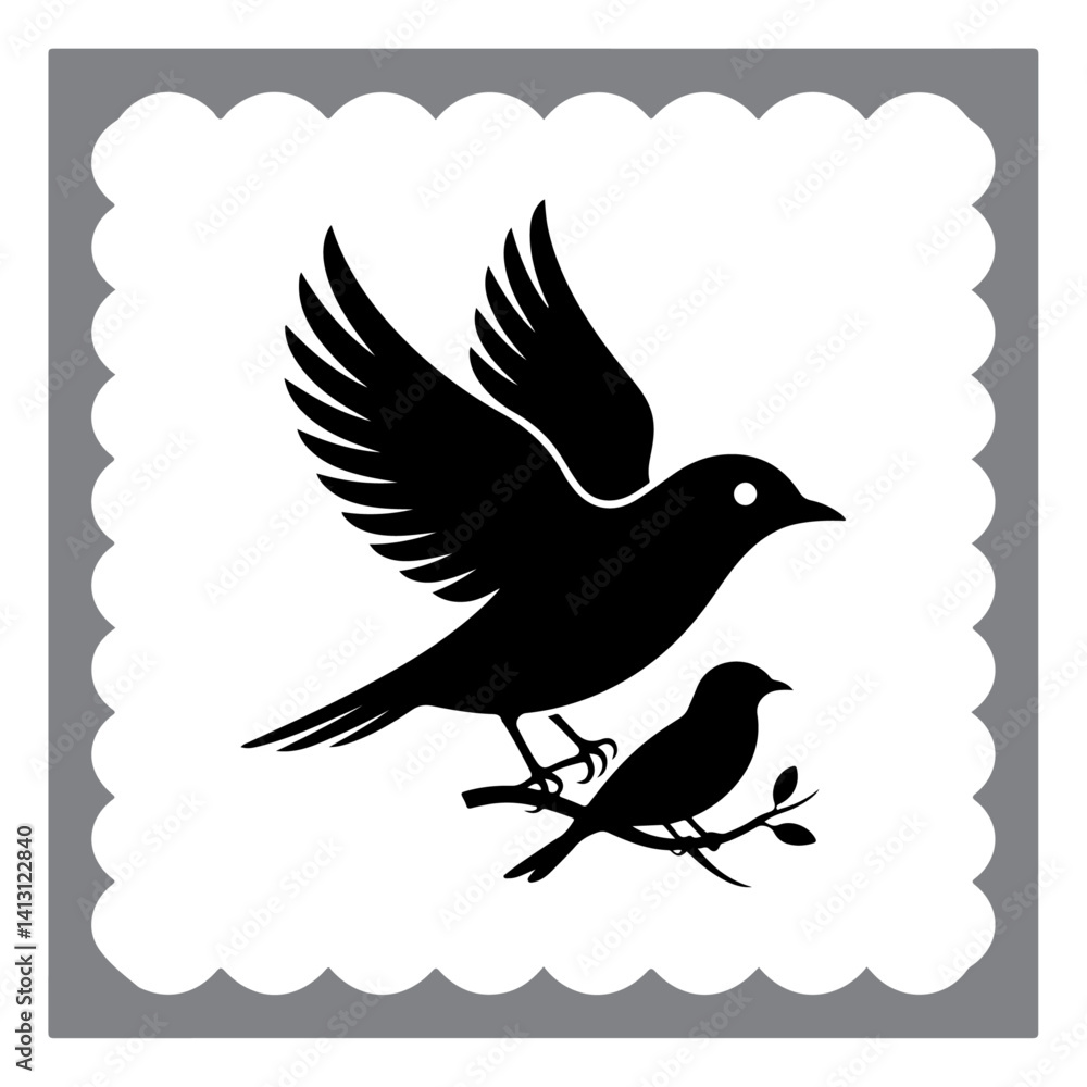 Fototapeta premium Silhouette Birds for Graphic Design