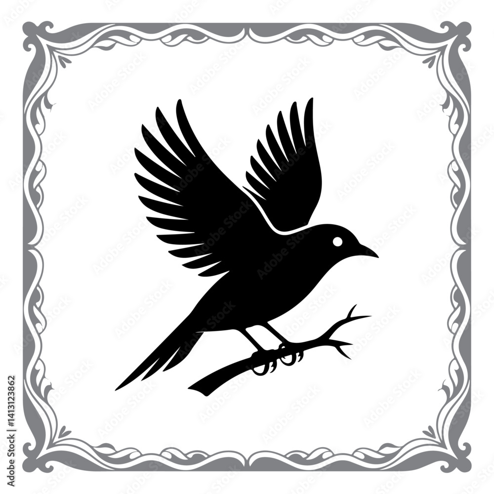 Obraz premium Clean Vector Birds – Silhouette Style