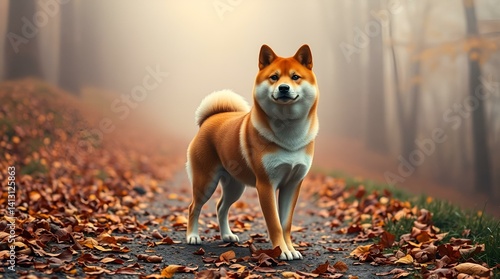Poetry of a Shiba Inu in the Garden