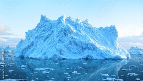 Wallpaper Mural A majestic iceberg towering in Arctic waters gleaming under the morning sun with sharp edges and glistening ice Torontodigital.ca