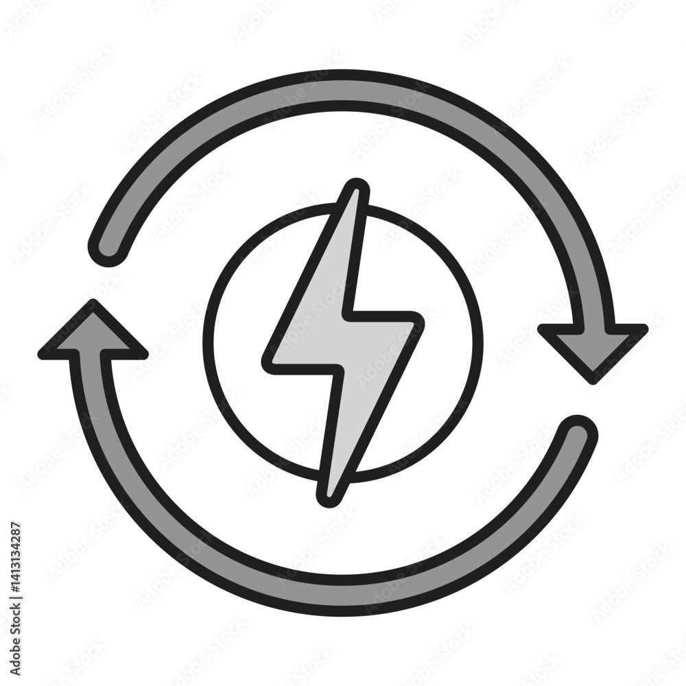 Clean Energy Icon. Renewable Power, Sustainability. Illustration for Eco-Friendly Energy Concept. Clean Energy Icon. Renewable Power, Sustainability. Illustration for Eco-Friendly Energy Concept.
