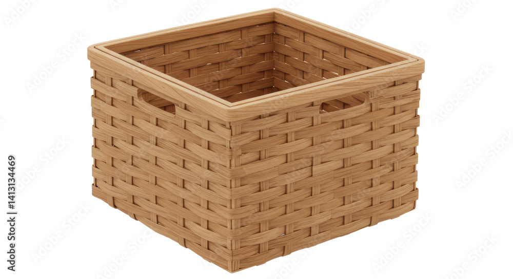 Isolated Square Basket Isolated Square Basket