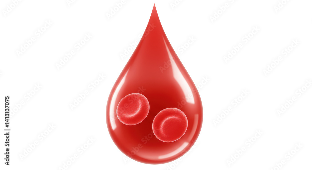 Obraz premium Isolated Blood Drop