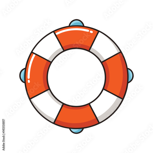 Lifebuoy icon silhouette vector with white background