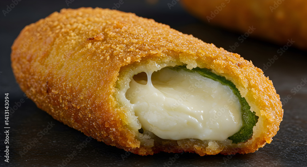 Delicious Fried Jalapeno Pepper Filled With Cream Cheese Appetizer Delicious Fried Jalapeno Pepper Filled With Cream Cheese Appetizer