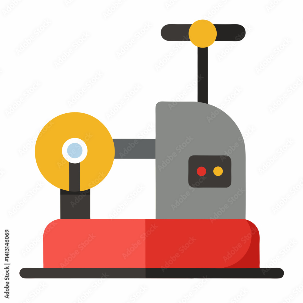 Vector Illustration Of A Simple Label Maker With A Red Base Vector Illustration Of A Simple Label Maker With A Red Base