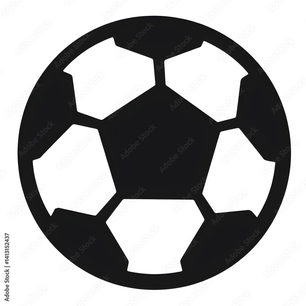 Fototapeta premium Soccer ball in black and white design