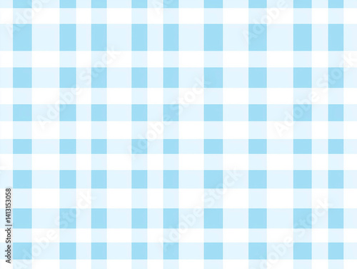 A seamless pattern of light blue and white checks, creating a classic and versatile gingham design.
