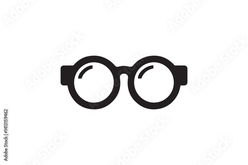 Laboratory sunglass vector silhouette isolated in white background