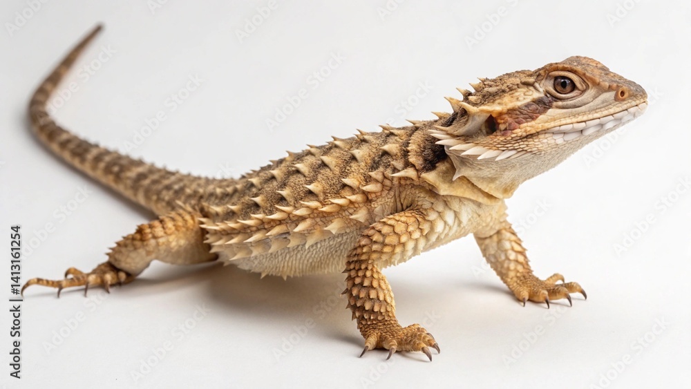 Naklejka premium Armadillo Lizard on studio background