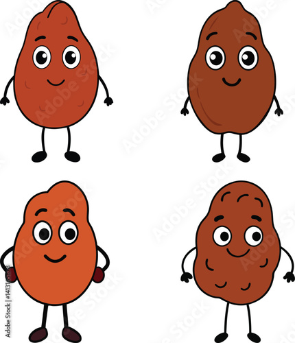 Cute raisin cartoon vector