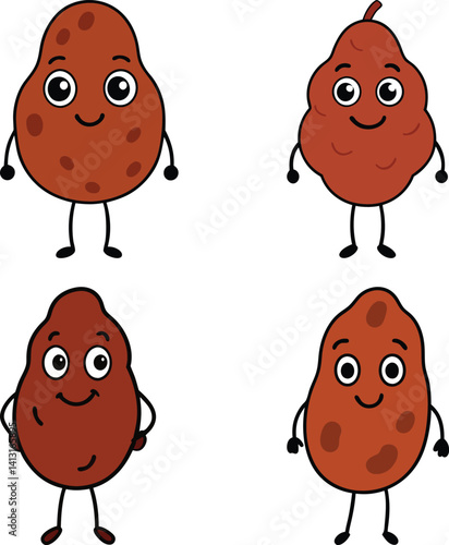 Cute raisin cartoon vector