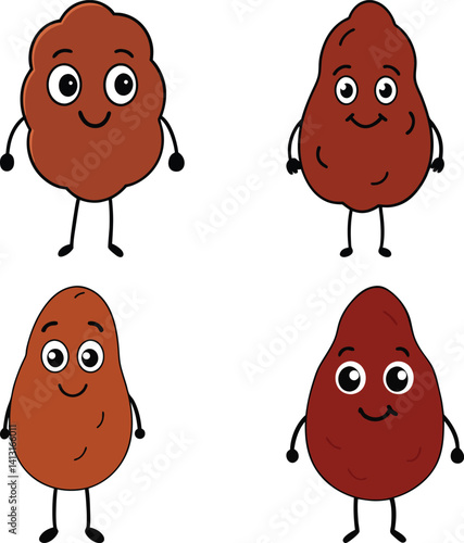 Cute raisin cartoon vector