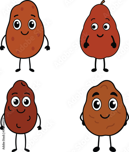 Cute raisin cartoon vector