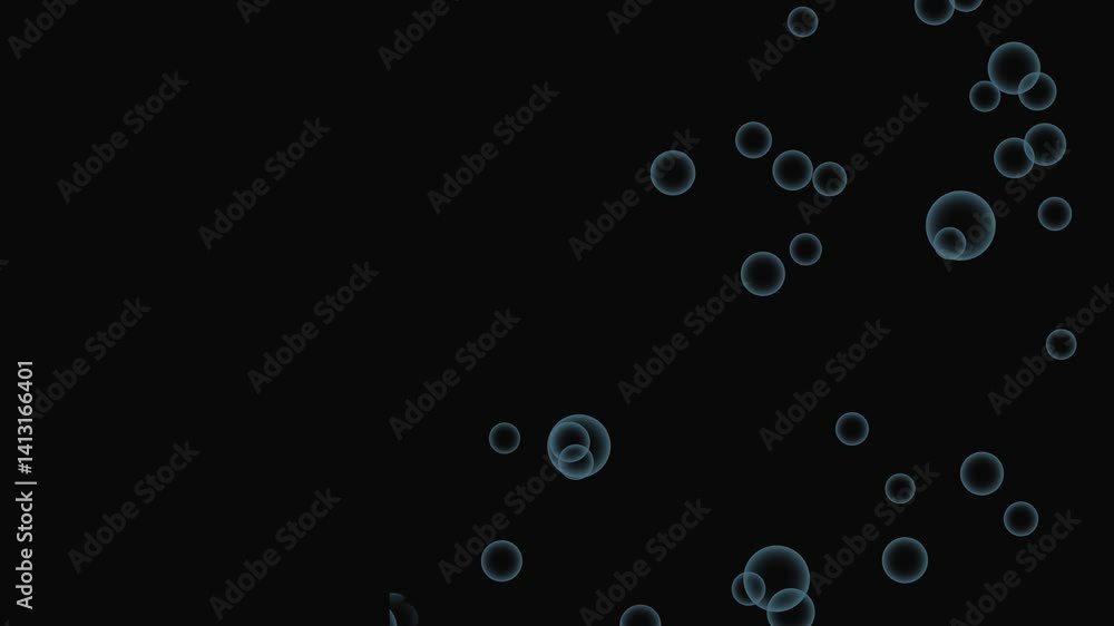 blue bubbles on black background page turn illustration blue bubbles on black background page turn illustration