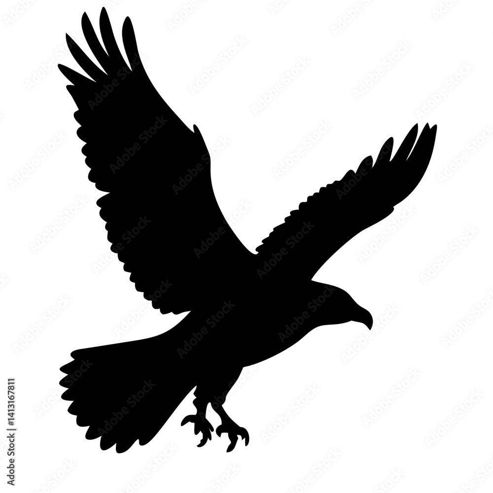 Obraz premium flaying eagle isolated on white background