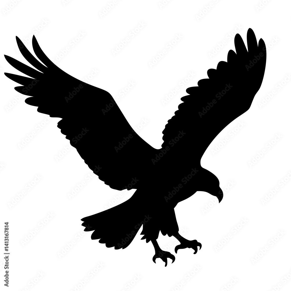 Obraz premium flaying eagle isolated on white background