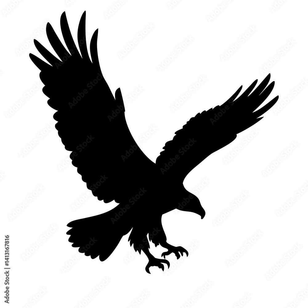 Obraz premium flaying eagle isolated on white background