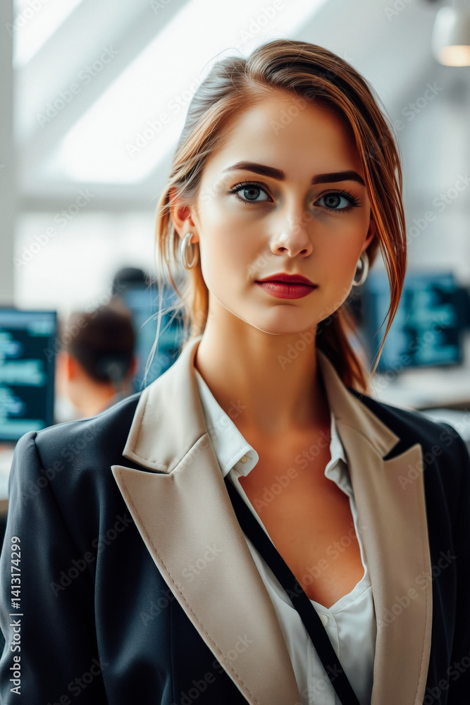 Confident Professional Woman in Modern Office