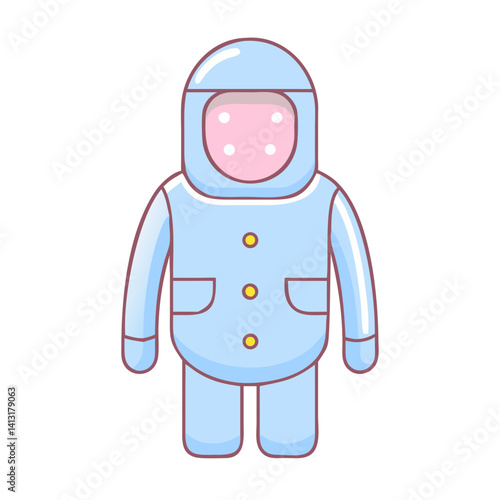 Beekeeping Suit Icon in Blue Colorful Style  