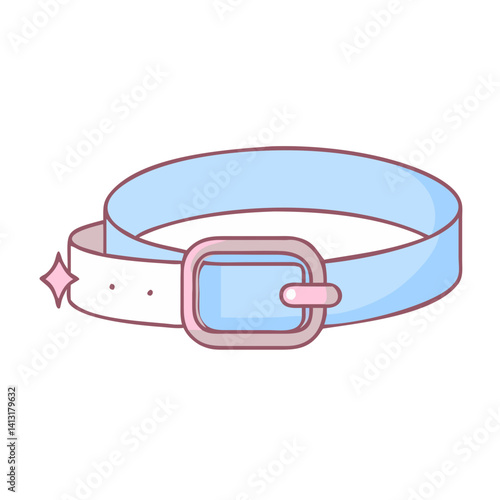 Stylish Blue Weightlifting Belt with Buckle Design  