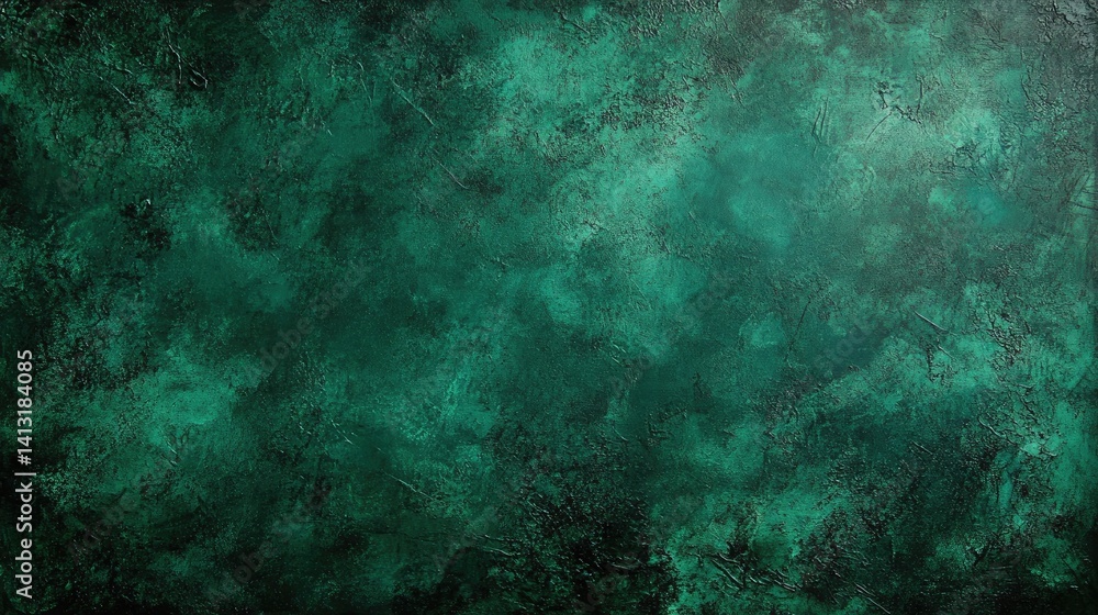 Obraz premium Emerald Green Texture Background, Dark and Light Green with Subtle Brush Strokes