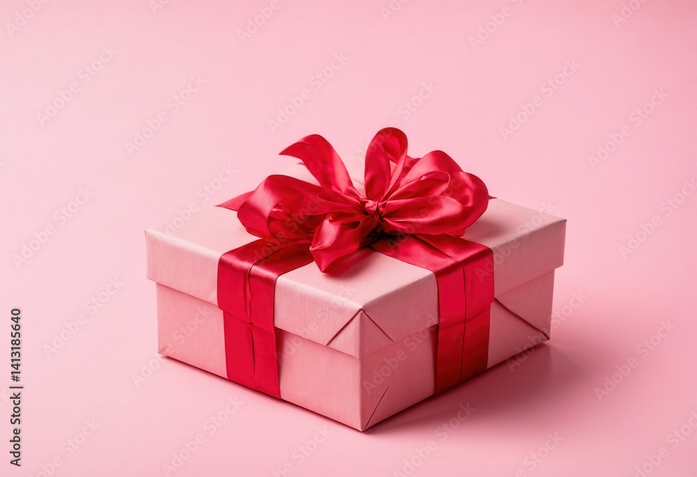 Obraz premium Wrapped Gift Box with Ribbon