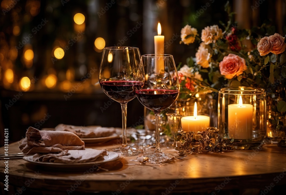 Romantic Dinner Setting Romantic Dinner Setting