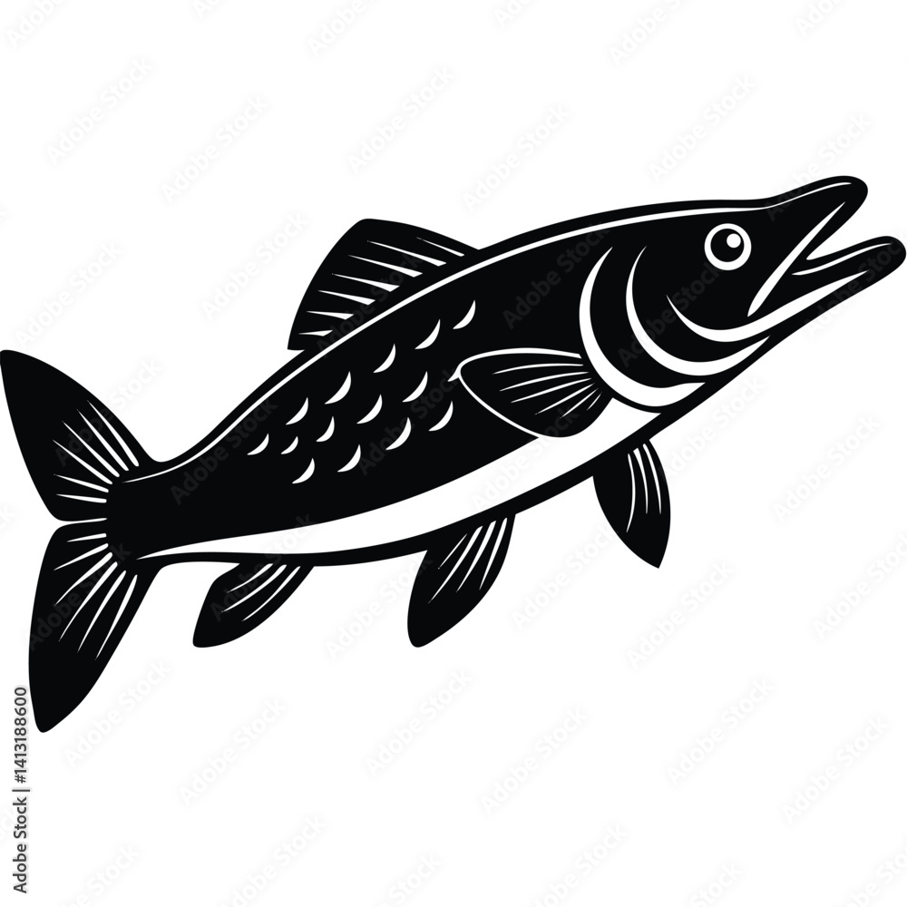 Pike River Predator Fish Art Pike River Predator Fish Art
