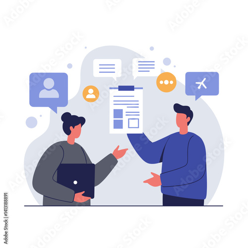 Construction workers discussing plans at a project site - строительные рабочие обсуждают планы на строительном объекте  