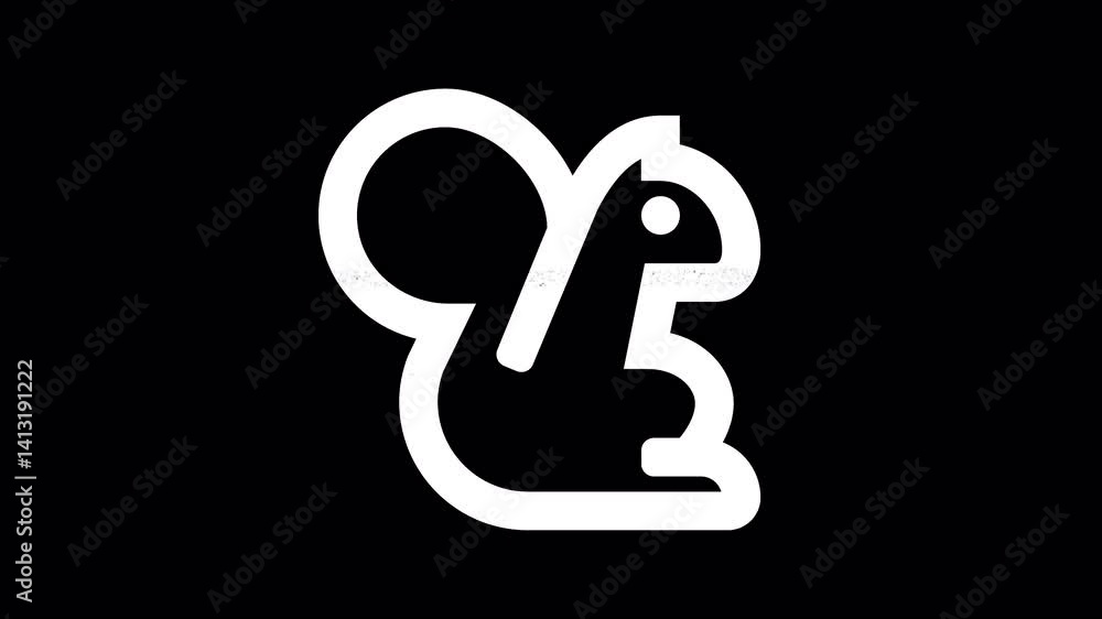Icon squirrel is distorted. Glitch. Noise, chromatic aberration, geometric distortion. Transparent background, looped. In-Out looped. Alpha BW at the end Icon squirrel is distorted. Glitch. Noise, chromatic aberration, geometric distortion. Transparent background, looped. In-Out looped. Alpha BW at the end