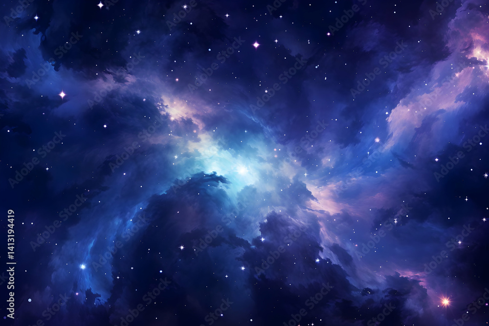 Vibrant Swirling Nebula in Deep Space with Stars and Cosmic Clouds on Dark Background for Astronomy and Science Illustrations Vibrant Swirling Nebula in Deep Space with Stars and Cosmic Clouds on Dark Background for Astronomy and Science Illustrations