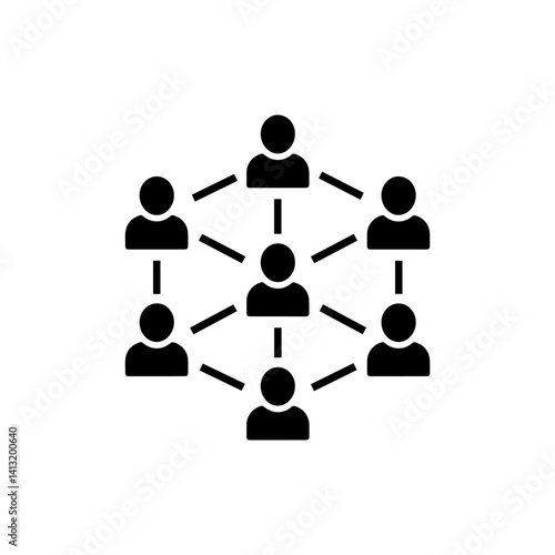 Circle of Users with Connection Lines Icon