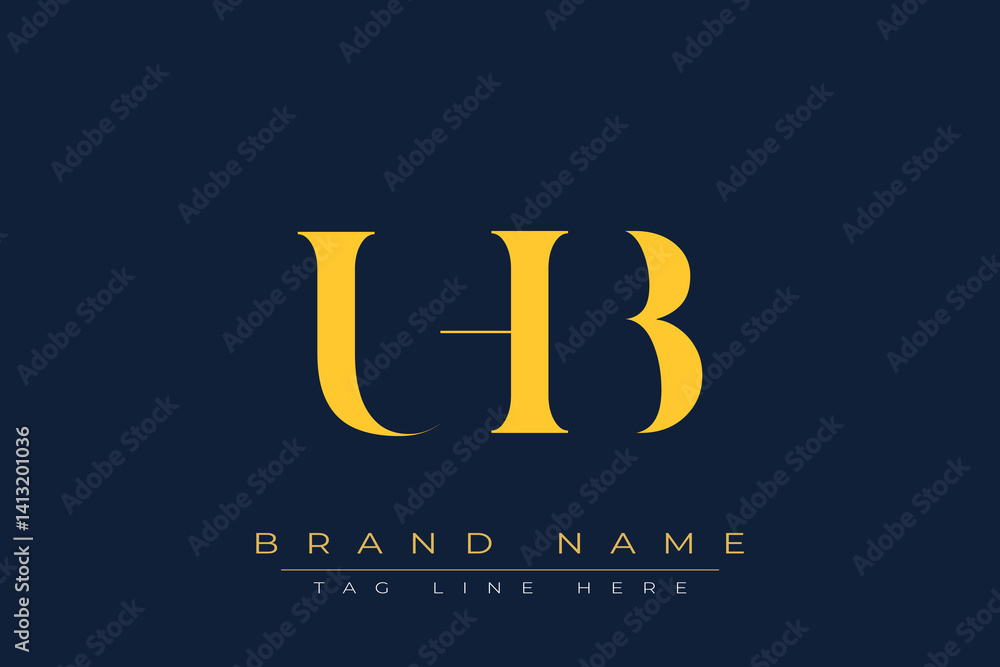 UHB abstract letter logo design. This logo is designed by three abstract letters. UHB abstract letter logo design. This logo is designed by three abstract letters.