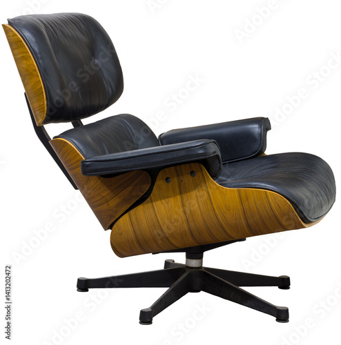 Obraz na płótnie Iconic modern lounge chair designed for comfort and style in a contemporary interior space w salonie