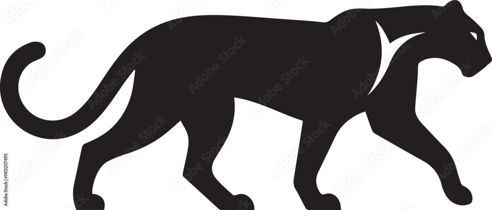 Black Panther Silhouette Vector Walking in Side Profile
Black Panther Silhouette Vector Walking in Side Profile