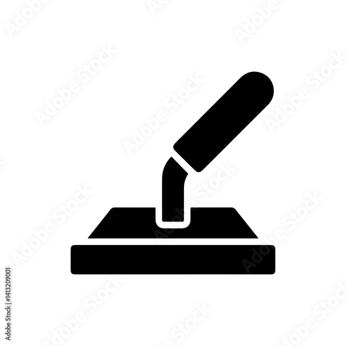 Grout Float Icon Flat Black Filled Minimal Design