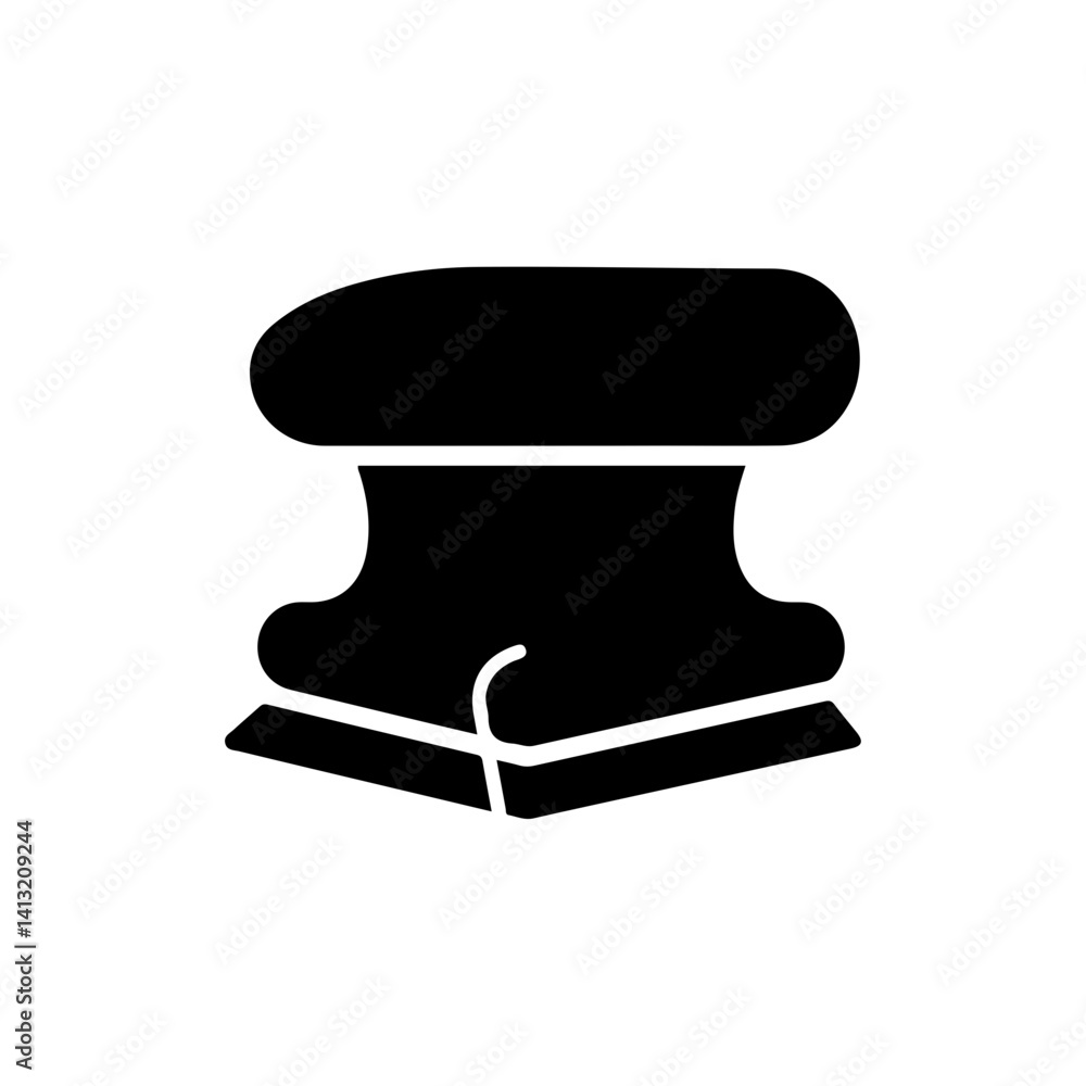 Sanding Block Icon Flat Black Filled Minimal Sanding Block Icon Flat Black Filled Minimal