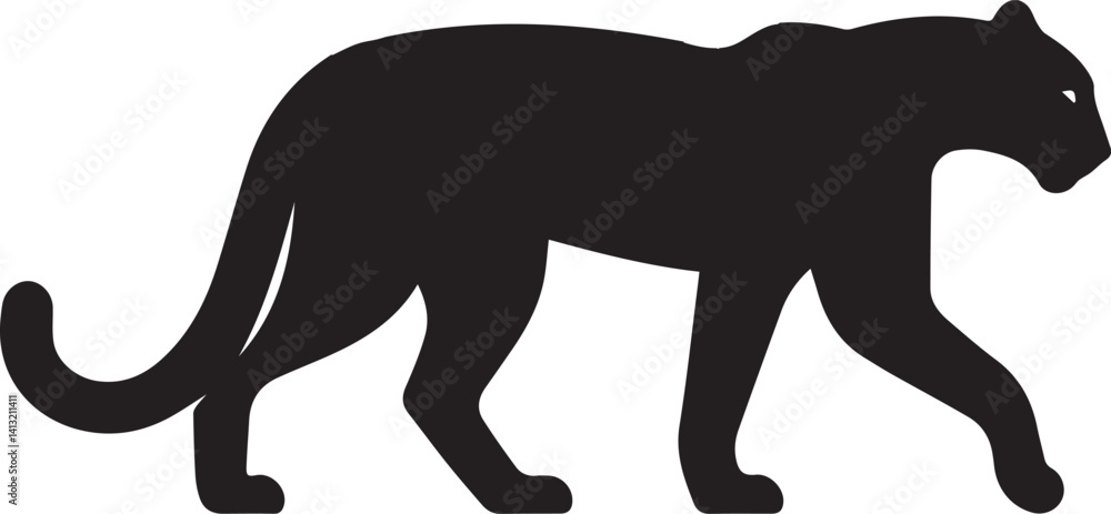 Black Panther Silhouette Vector Walking in Side Profile
Black Panther Silhouette Vector Walking in Side Profile